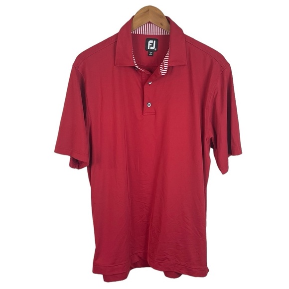 PO745 Men’s FJ FootJoy Golf Brand Performance Stretch Polo Shirt M - Picture 1 of 6
